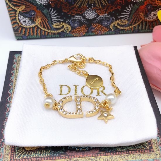 Christian Dior CD Dior Pearl Heart Star Bracelet