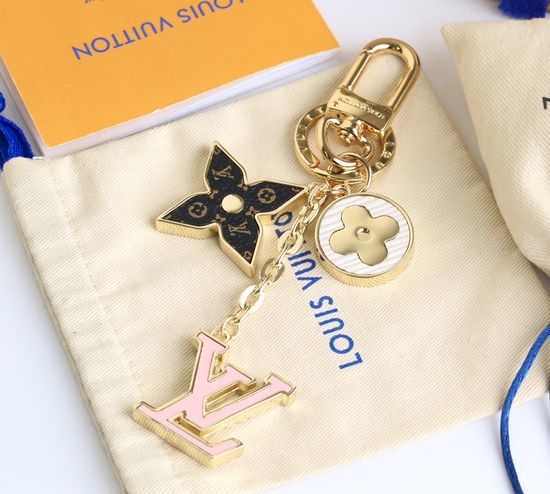 Louis Vuitton LV Classic Four-petal Flower Logo Keychain