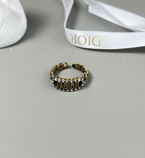 Christian Dior CD J ADIOR Vintage Gold Crystal Ring