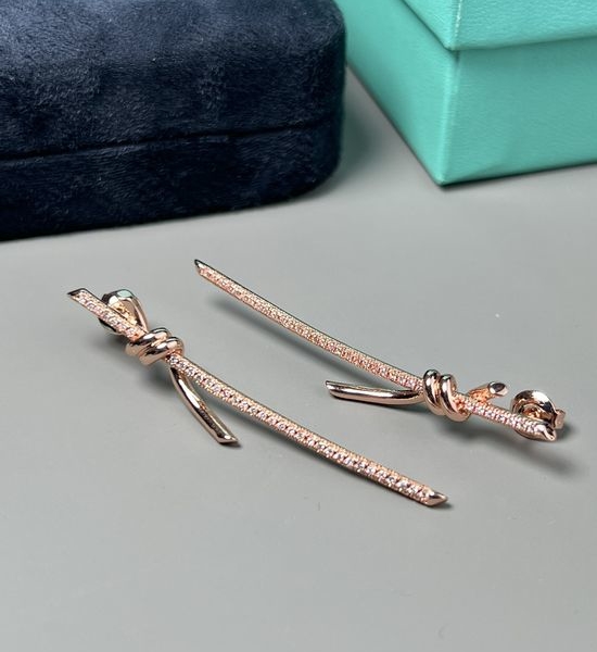 Tiffany & Co. Knot Earrings with Diamond Details