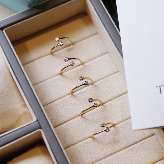 Tiffany & Co. Thin Delicate Diamond Hoop Ring
