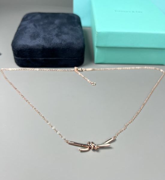 Tiffany & Co. Knotted Rose Gold Polished Necklace