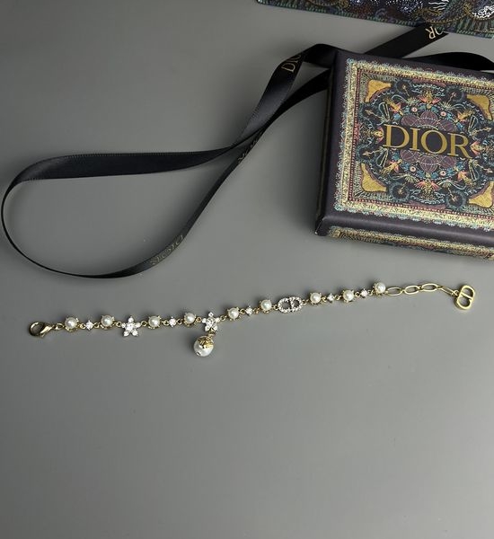 Christian Dior CD Vintage Brass Material Bracelet