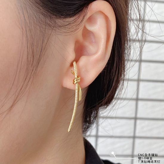 Tiffany & Co. Full Diamond Entwined Earrings