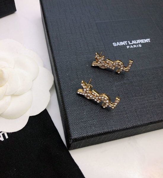Yves Saint Laurent YSL Premium Plated Classic Stud Earrings