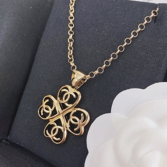 Chanel Heart Clover Shape Necklace