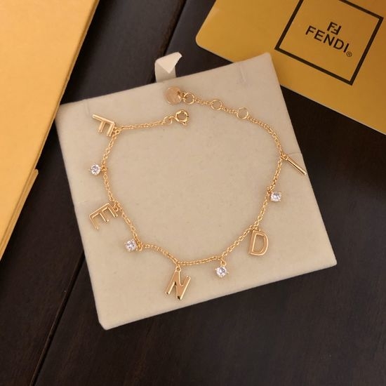 Fendi Classic Glossy Letter Bracelet