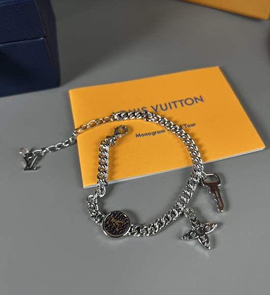 Louis Vuitton LV Vintage Pattern Engraved Adjustable Bracelet