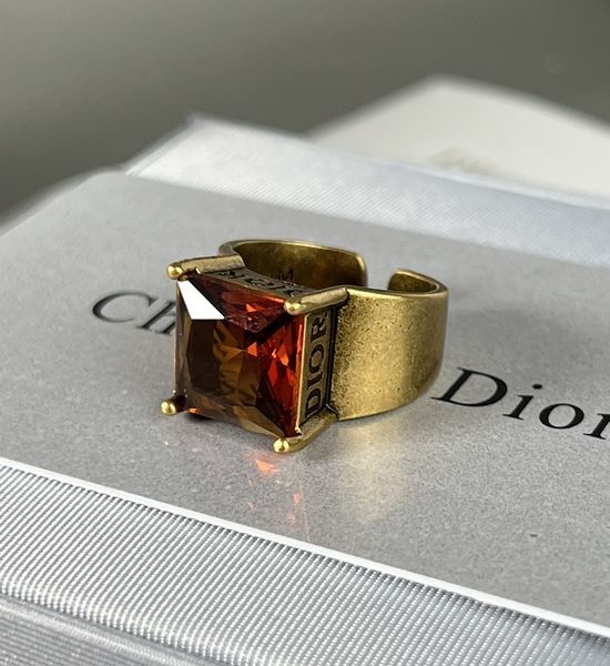 Christian Dior CD Vintage Ruby Ring with Retro Finish