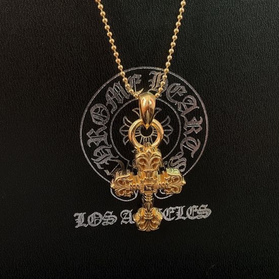 Chrome Hearts Flame Cross Pendant Necklace
