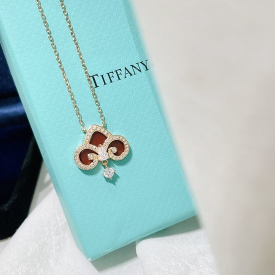 Tiffany & Co. Iris Red Agate Pendant Necklace