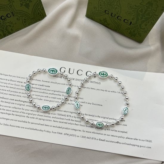 Gucci Interlocking Enamel Bead Bracelet