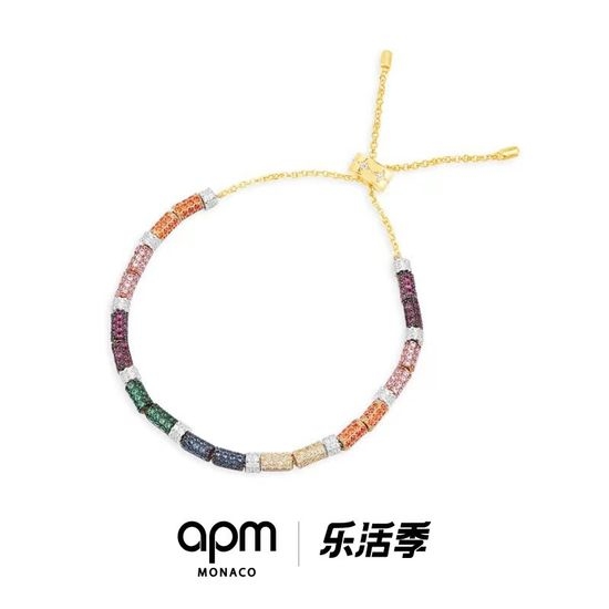 Apm monaco Colorful Crystal Inlaid Delicate Bracelet
