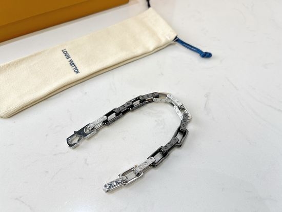Louis Vuitton LV Monogram Chain Mixed Material Bracelet
