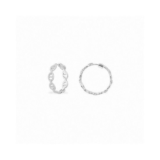 Apm monaco Sleek Chain Link Hoop Earrings