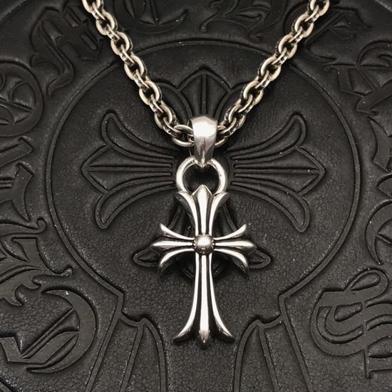 Chrome Hearts Dual Loop Cross Pendant Necklace