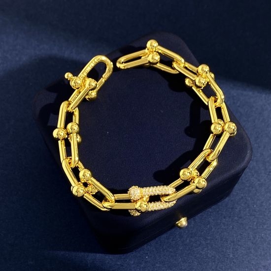 Tiffany & Co. Diamond-Encrusted Bamboo Link Bracelet