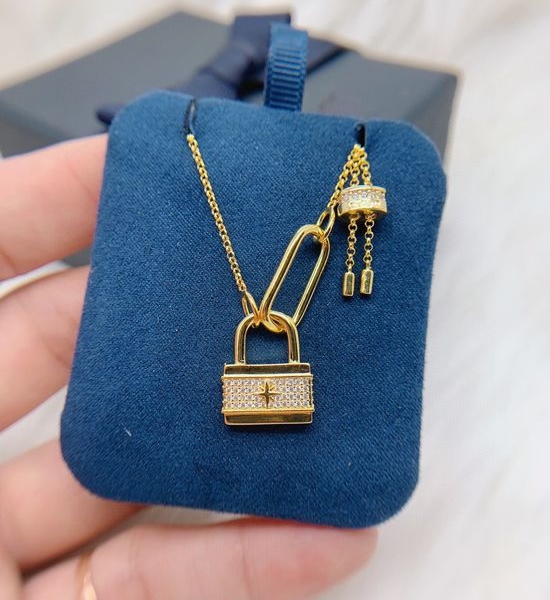 Apm monaco Meteor Lock Pendant Necklace with Sparkling Details