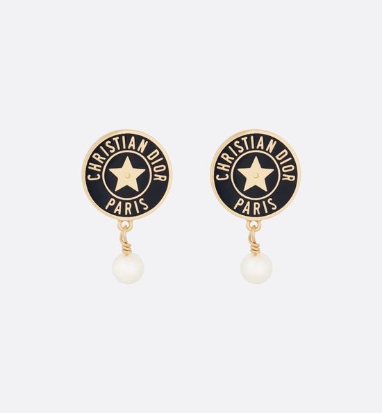 Christian Dior CD Exquisite Elegant Stud Earrings