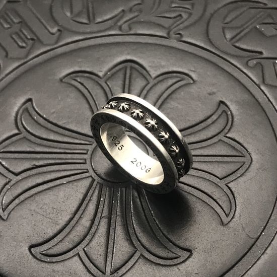 Chrome Hearts Mini Cross Flower Engraved Ring