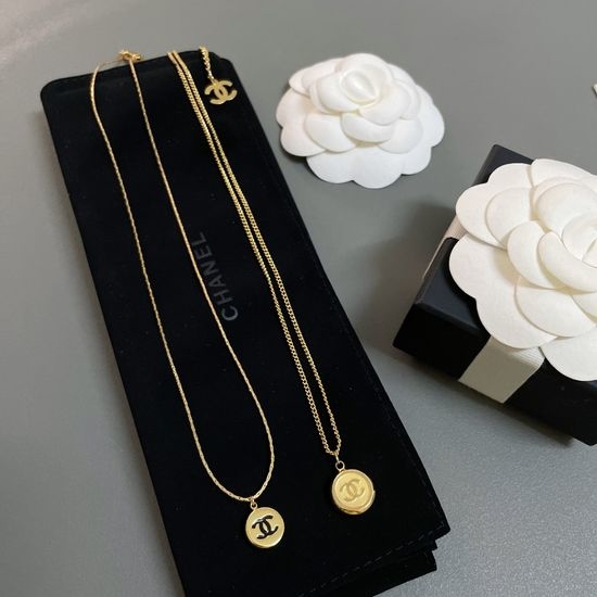Chanel Vintage Gold Bead Necklace Timeless Classic
