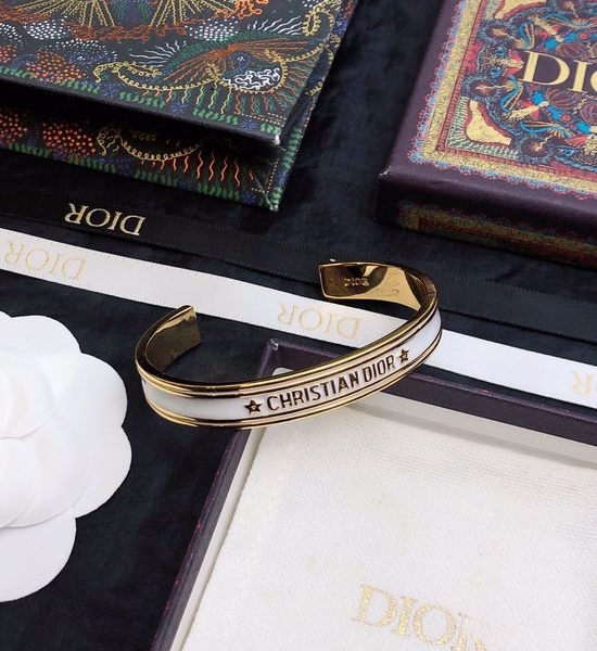 Christian Dior CD Two Tone Bangle Stackable Jewelry