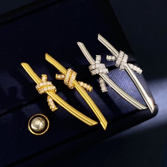 Tiffany & Co. Diamond Knot Stud Earrings