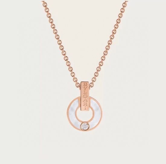 Bvlgari Coin-Shaped Rotating Pendant Necklace