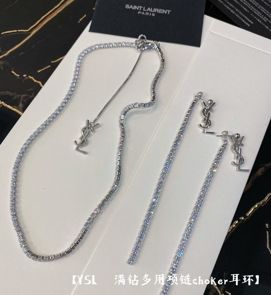 Yves Saint Laurent YSL Tassel Diamond-studded Necklace