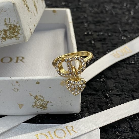 Christian Dior CD Premium Fine Detail Decorative Ring