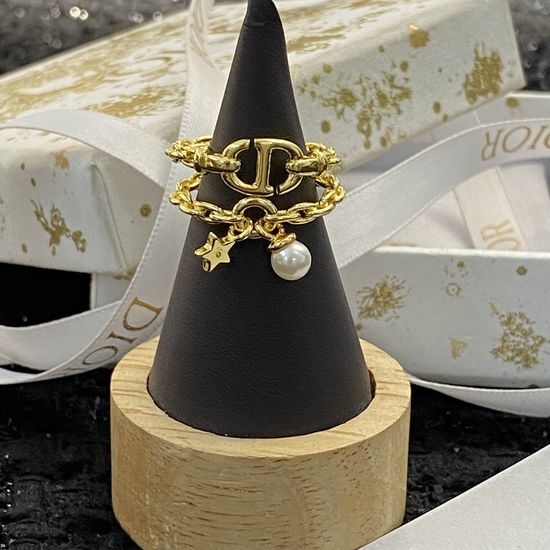 Christian Dior CD Classic Mark Exquisite Craft Ring
