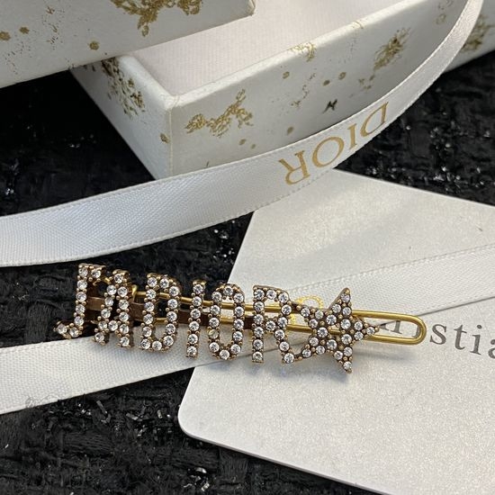 Christian Dior CD Classic Letter Design Hair Barrette