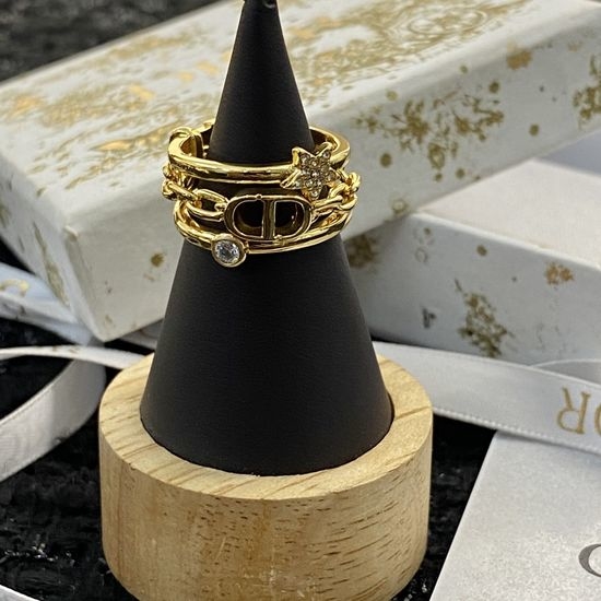 Christian Dior CD Classic Mark Exquisite Craft Ring