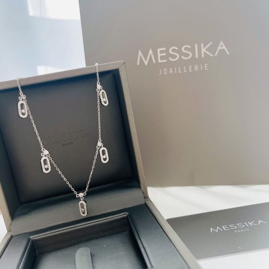 Messika Full Diamond Sliding Pendant Necklace