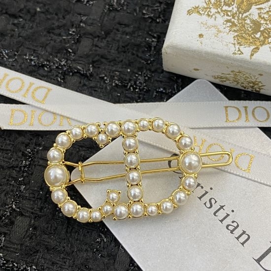 Christian Dior CD Fashionable Metal Hair Barrette