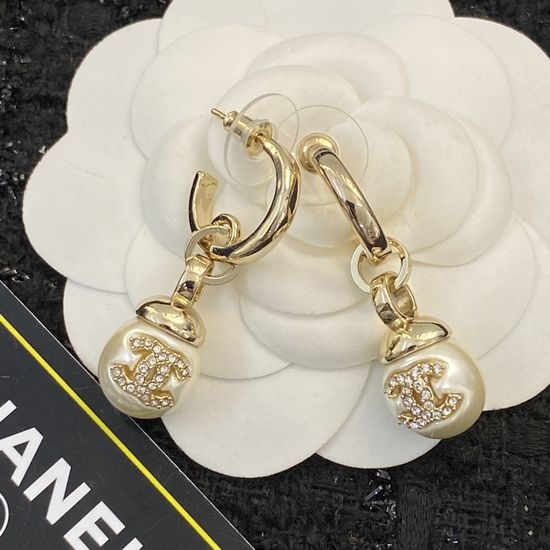 Chanel Pearl Full Diamond Earrings