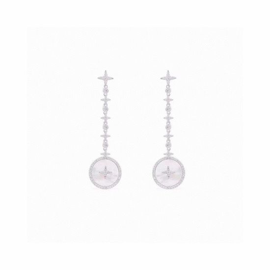 Apm monaco Long Mother Of Pearl Drop Earrings