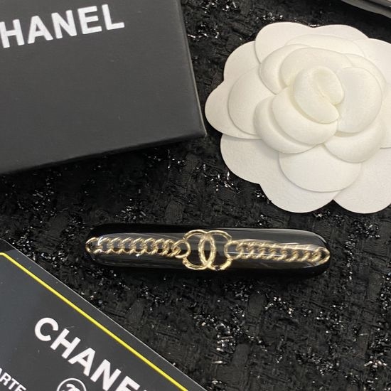 Chanel Vintage Acrylic Hair Clip Durable Spring Clasp