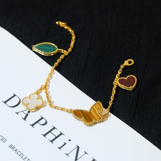 Van Cleef & Arpels VCA Lucky Four-Symbol Charm Bracelet