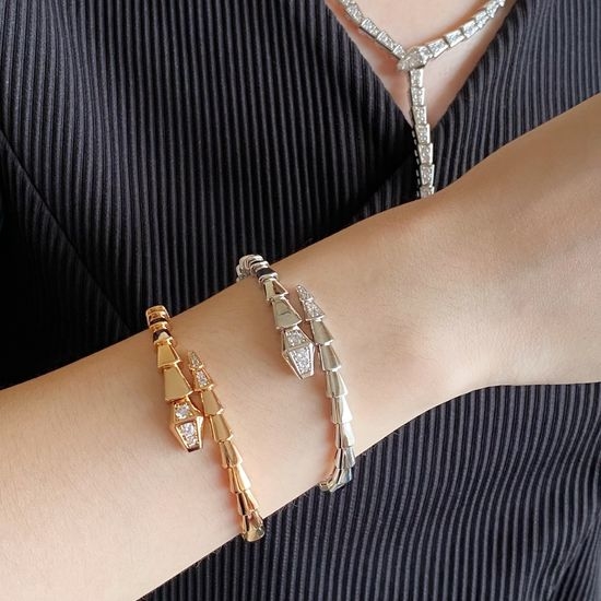 Bvlgari Head and Tail Diamond Snake Bracelet