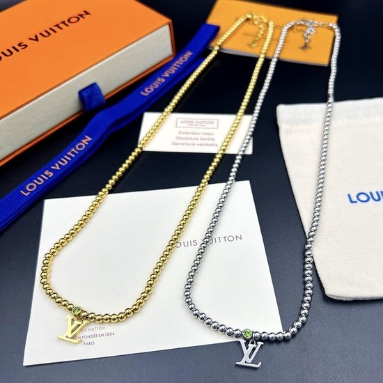 Louis Vuitton LV Adjustable Transparent Beaded Necklace