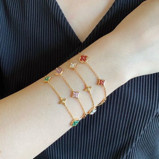 Louis Vuitton LV Small Five Flower Mother of Pearl Bracelet
