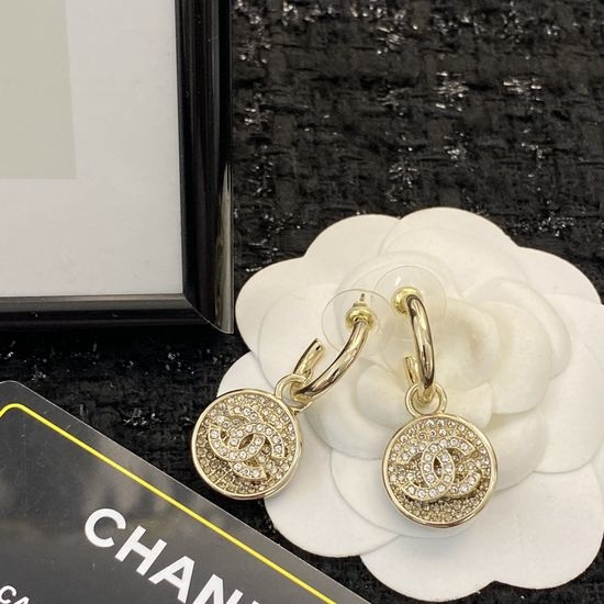 Chanel Chanel Gradient Coin Water Diamond Earrings