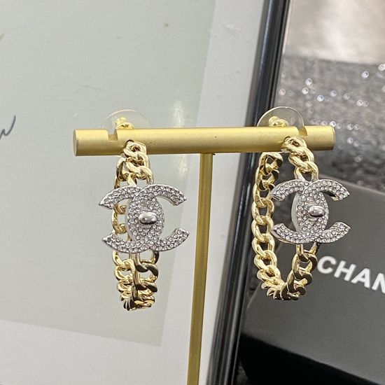Chanel Chanel Golden Chain Large Earrings