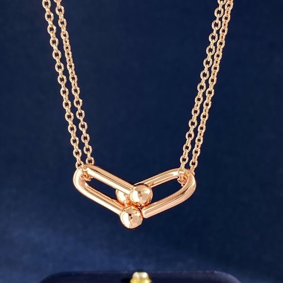 Tiffany & Co. Polished Dual Bamboo Chain Necklace