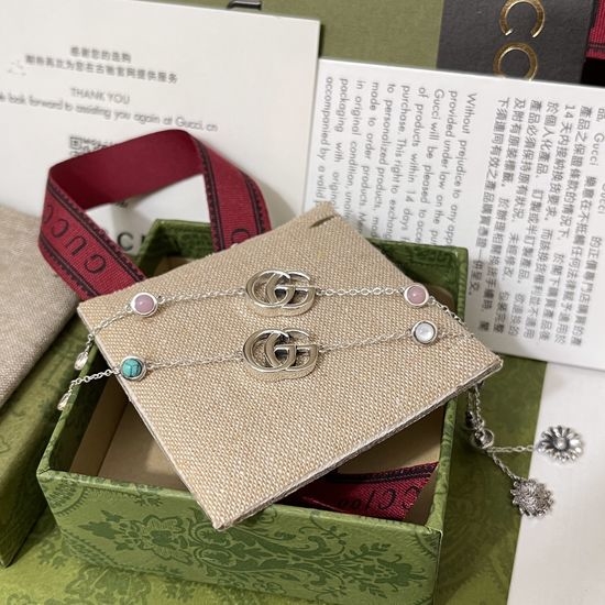 Gucci Turquoise Gemstone Beaded Bracelet