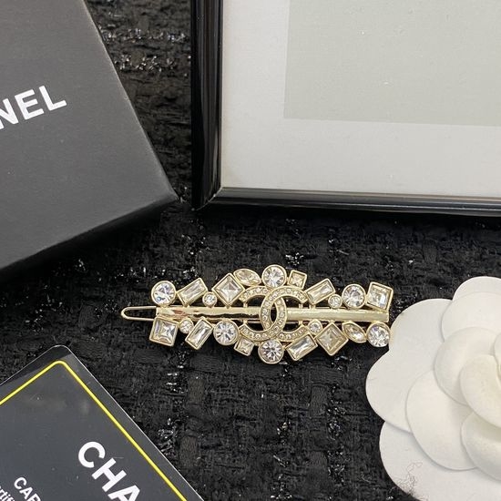 Chanel Irregular Rhinestone Elegant Hair Clip