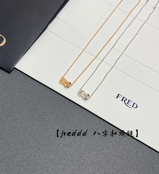 Fendi Lucky Knot Half Pave Diamond Necklace