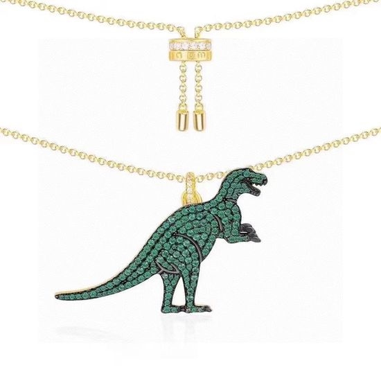 Apm monaco Dinosaur Pendant Necklace Micro Paved