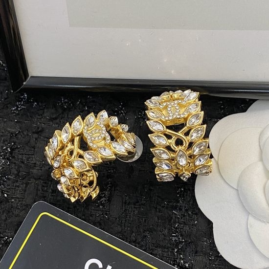 Chanel Wheat Shape Diamond Earrings